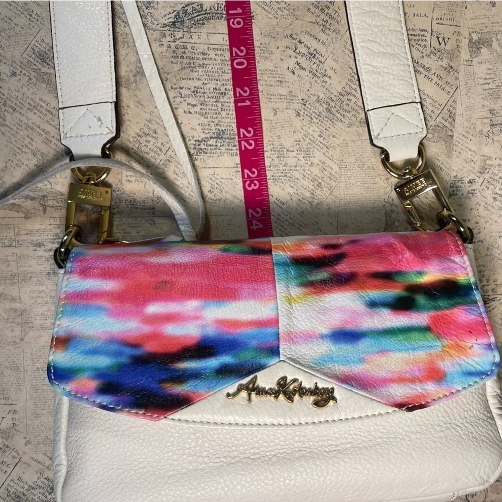 Aimee Kestenberg BILLY Watercolor Leather Convertible Crossbody Clutch Bag